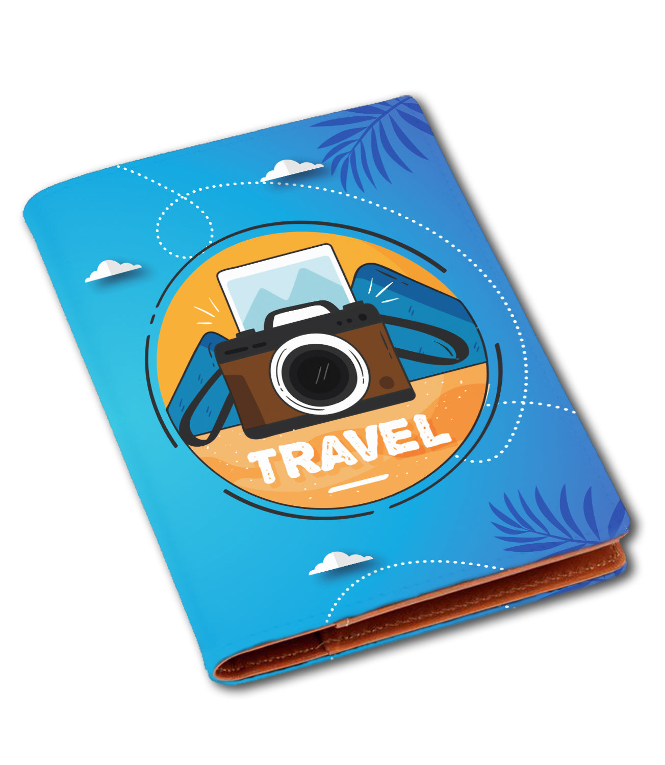 Vegan Leather Canvas Travel Photography Passport Cover Holder