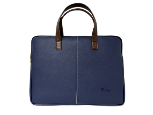 Tediline Vegan Leather Zippered with Grab Handles and Internal Pocket Laptop Sleeve/Cover BLUE