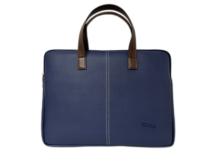 Tediline Vegan Leather Zippered with Grab Handles and Internal Pocket Laptop Sleeve/Cover BLUE