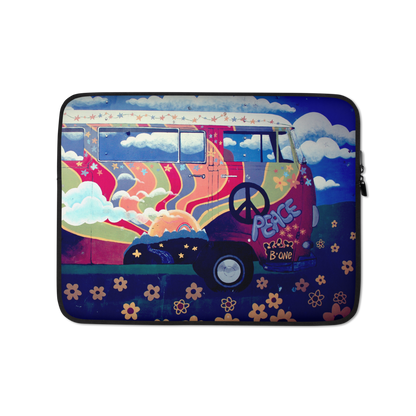 Laptop sleeve Flower Power Bus